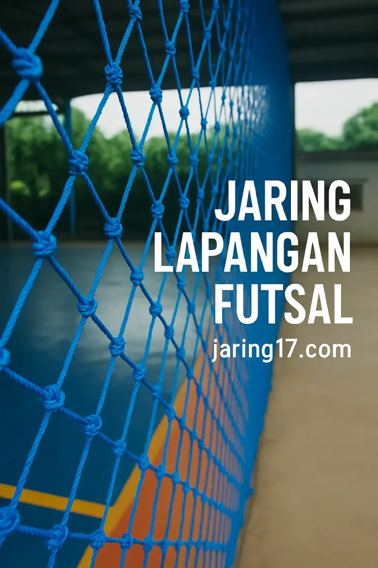 jaring pengaman lapangan futsal warna biru